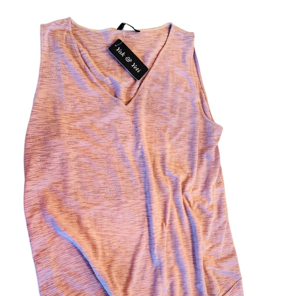 Yak and Yeti heather pink sleeveless top Size L - Picture 5 of 6